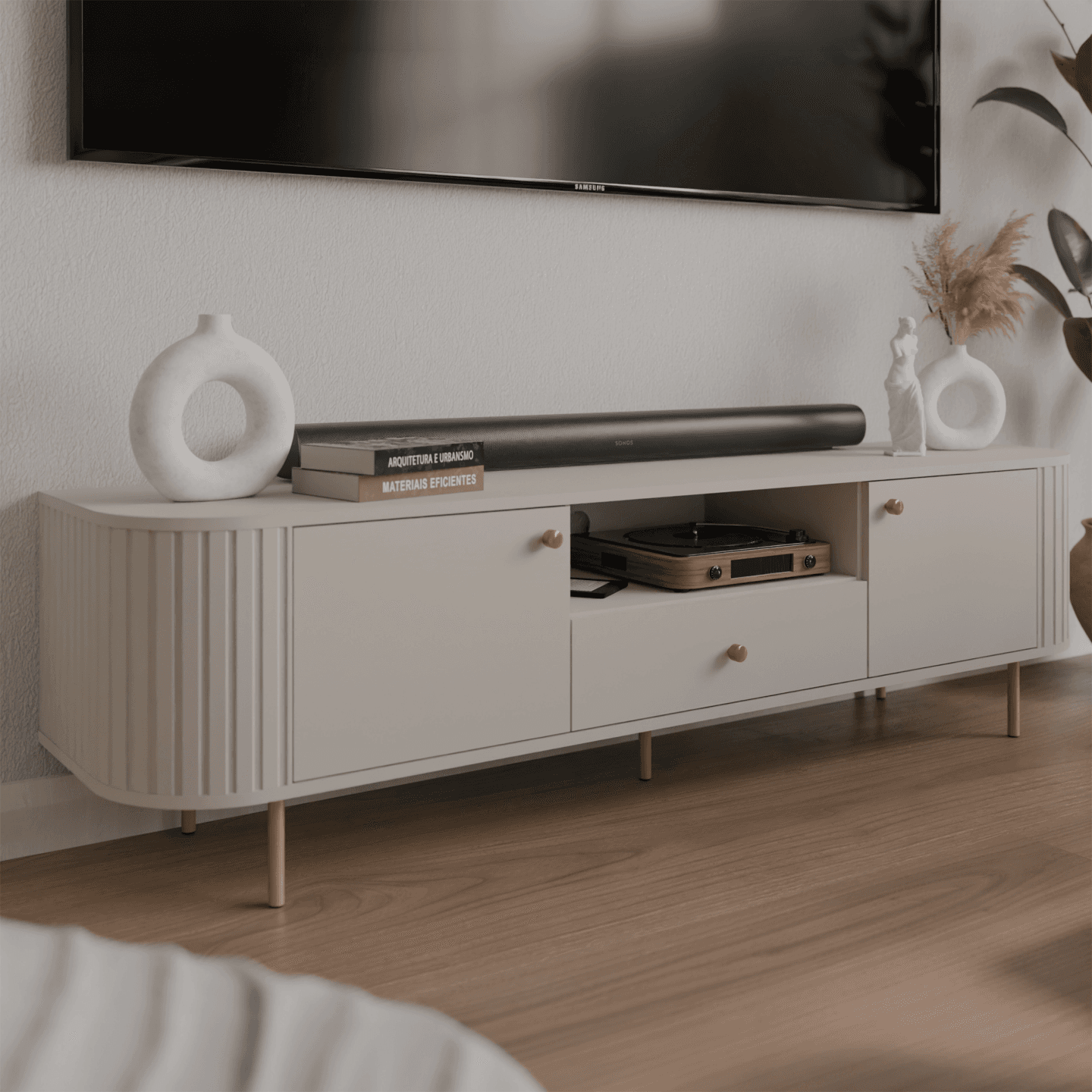 Szafka RTV Fiero 181 cm Beż piaskowy - zdjęcie 2