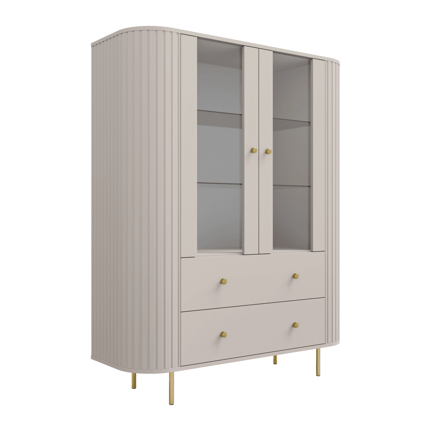 Witryna Fiero 123 cm Beż piaskowy