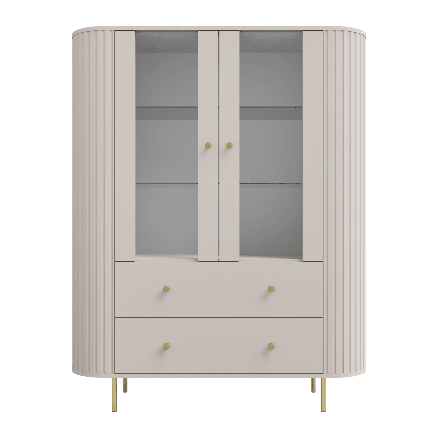 Witryna Fiero 123 cm Beż piaskowy