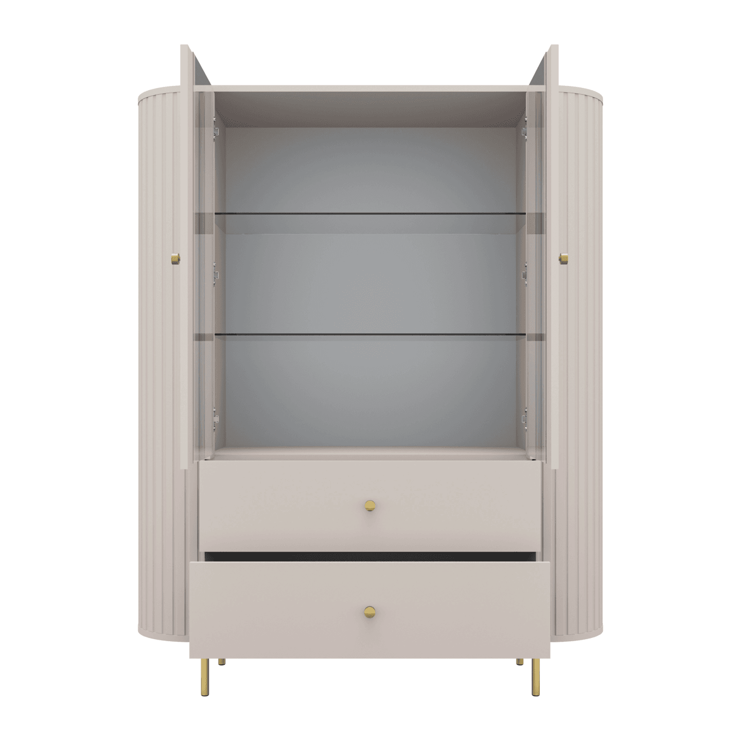 Witryna Fiero 123 cm Beż piaskowy