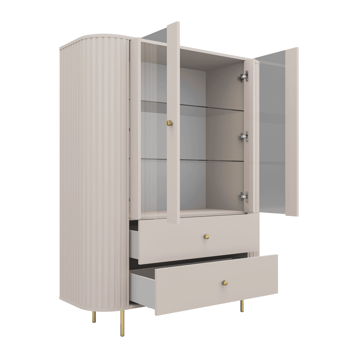 Witryna Fiero 123 cm Beż piaskowy