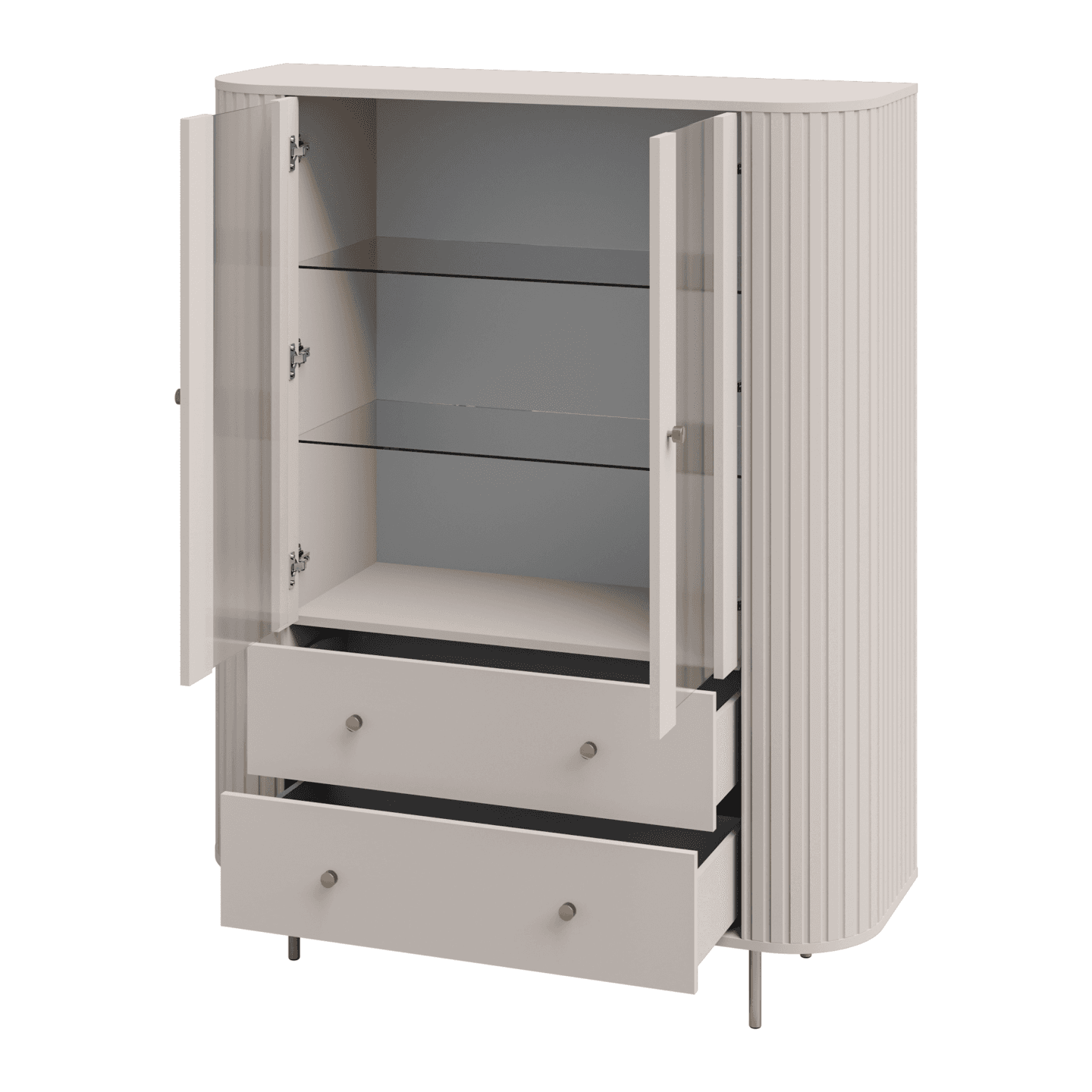 Witryna Fiero 123 cm Beż piaskowy