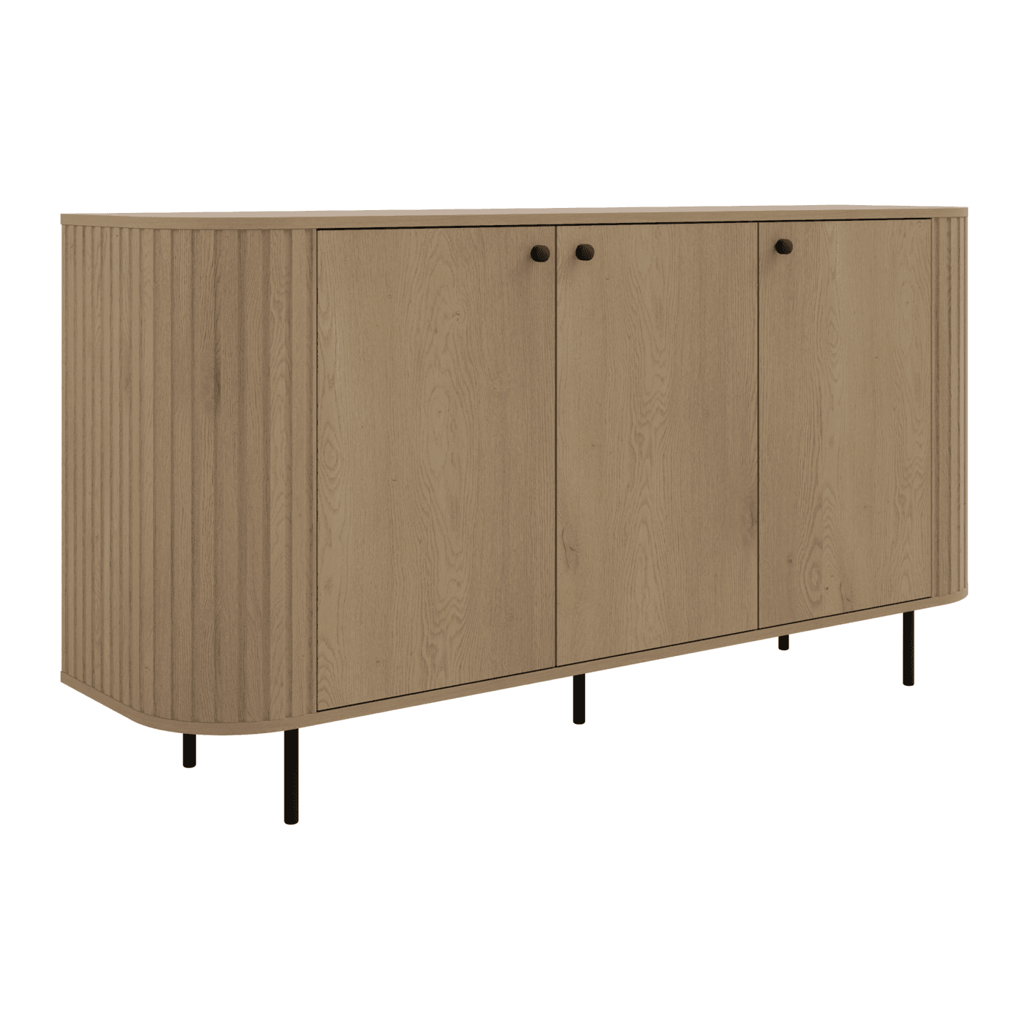 Komoda Fiero 165 cm trzydrzwiowa Dąb cremona