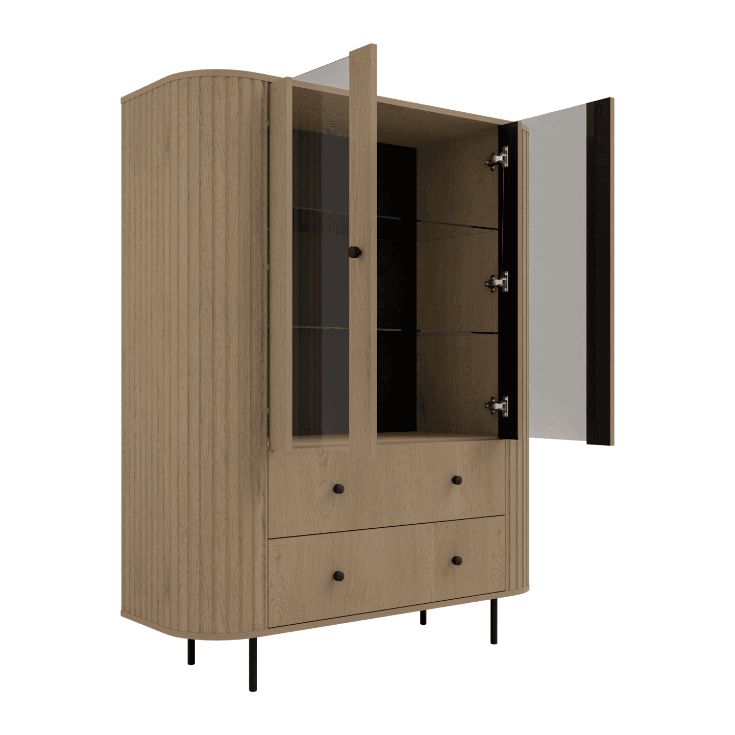 Witryna Fiero 123 cm Dąb cremona