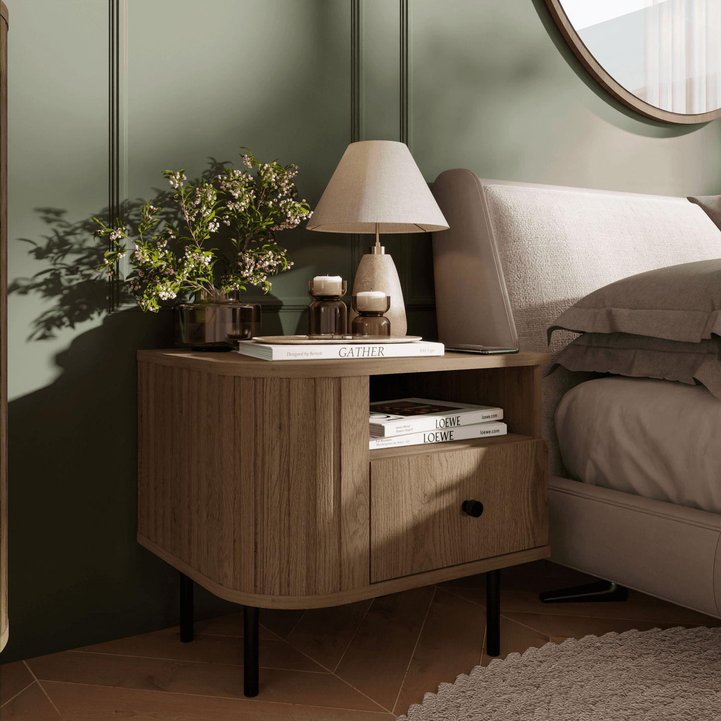 Szafka nocna Fiero 48 cm Dąb cremona