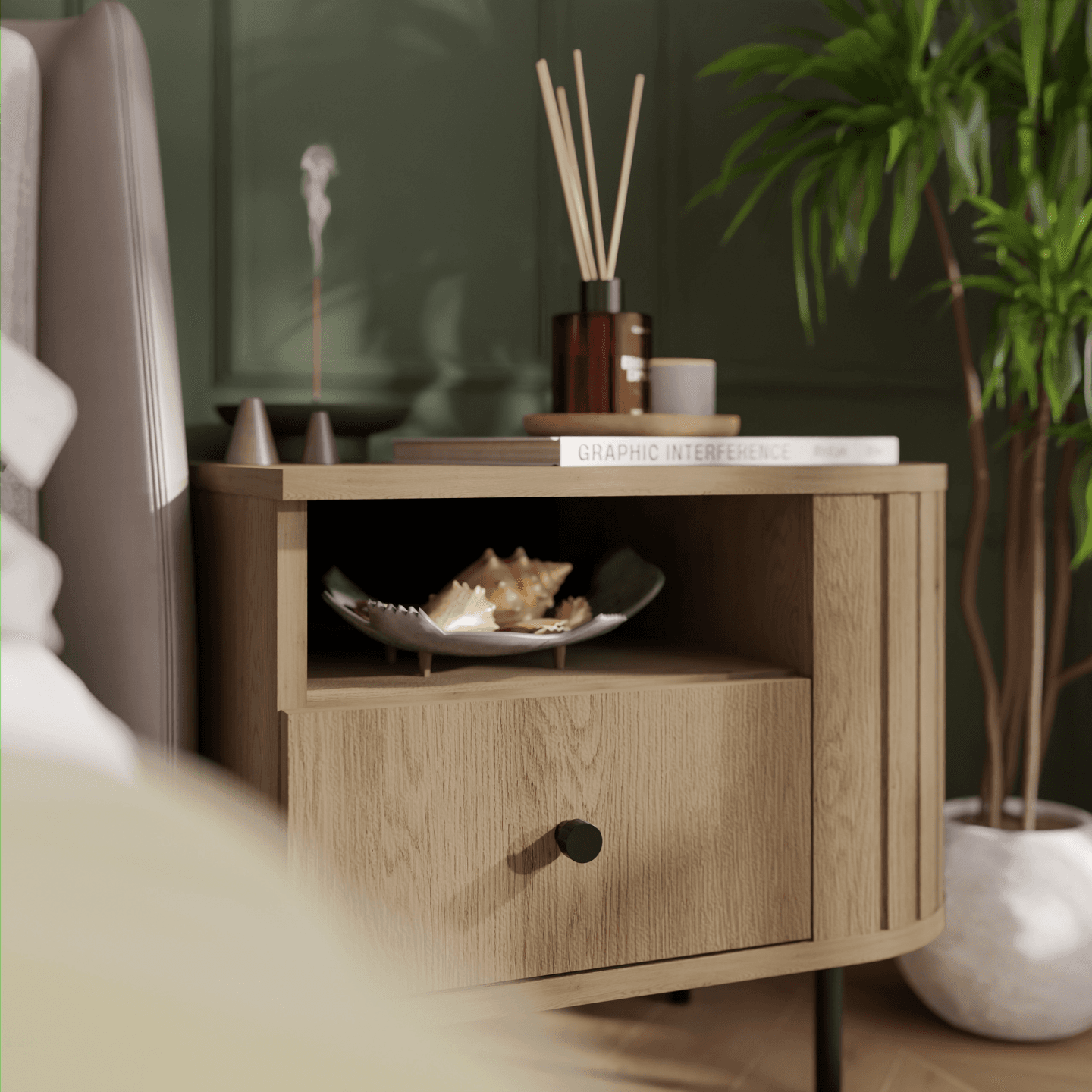 Szafka nocna Fiero 48 cm Dąb cremona