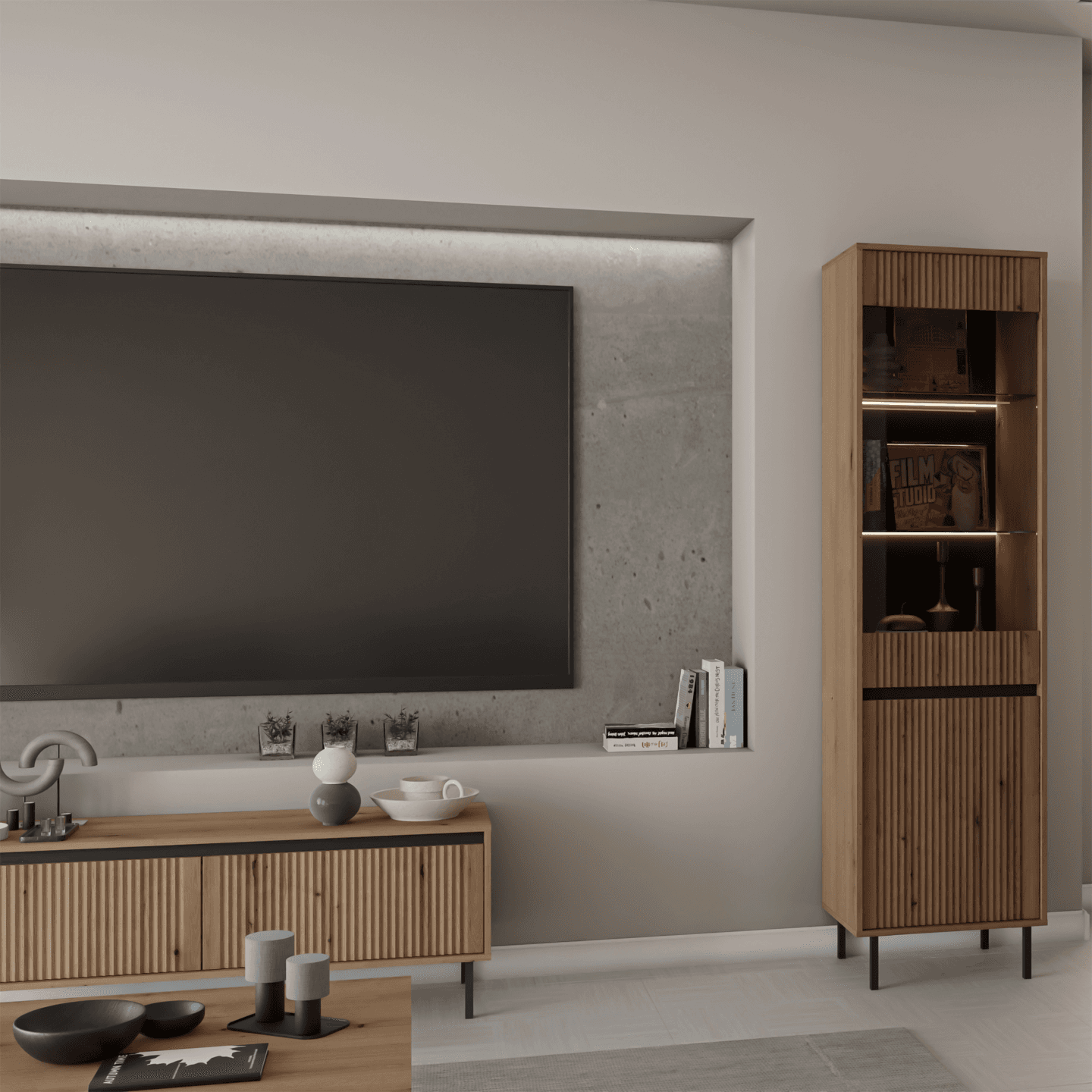 Witryna Sky 59 cm Dąb evoke - zdjęcie 2