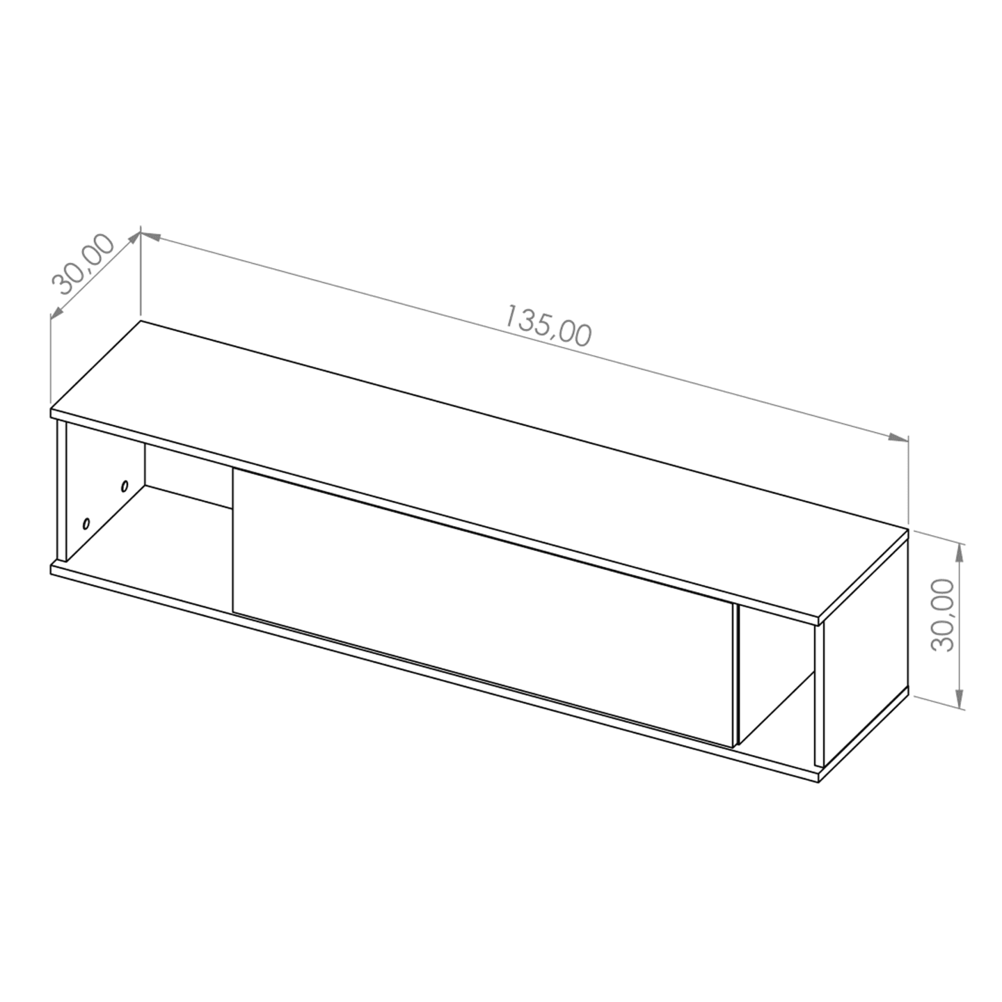 Szafka wisząca Amber 135 cm Biała