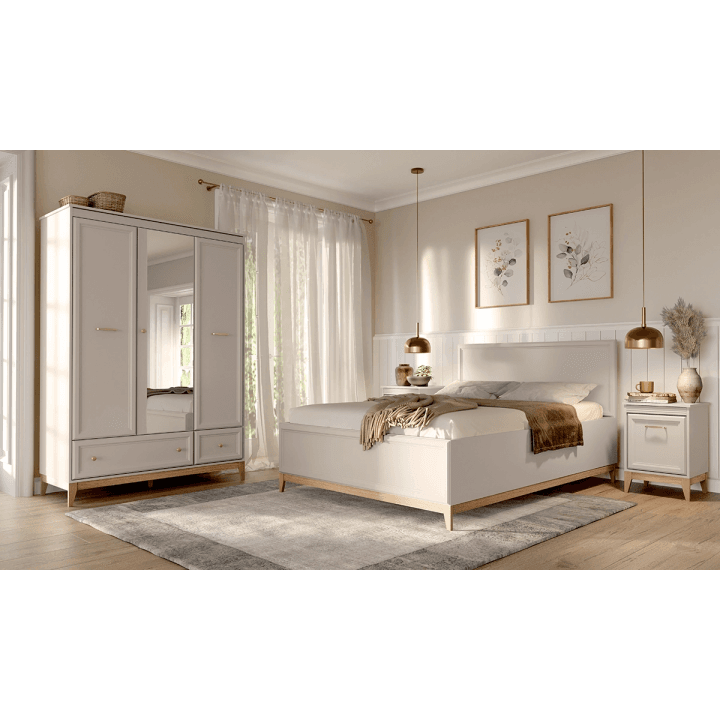 Łóżko Belumi 160x200 Kaszmir + Dąb - zdjęcie 2