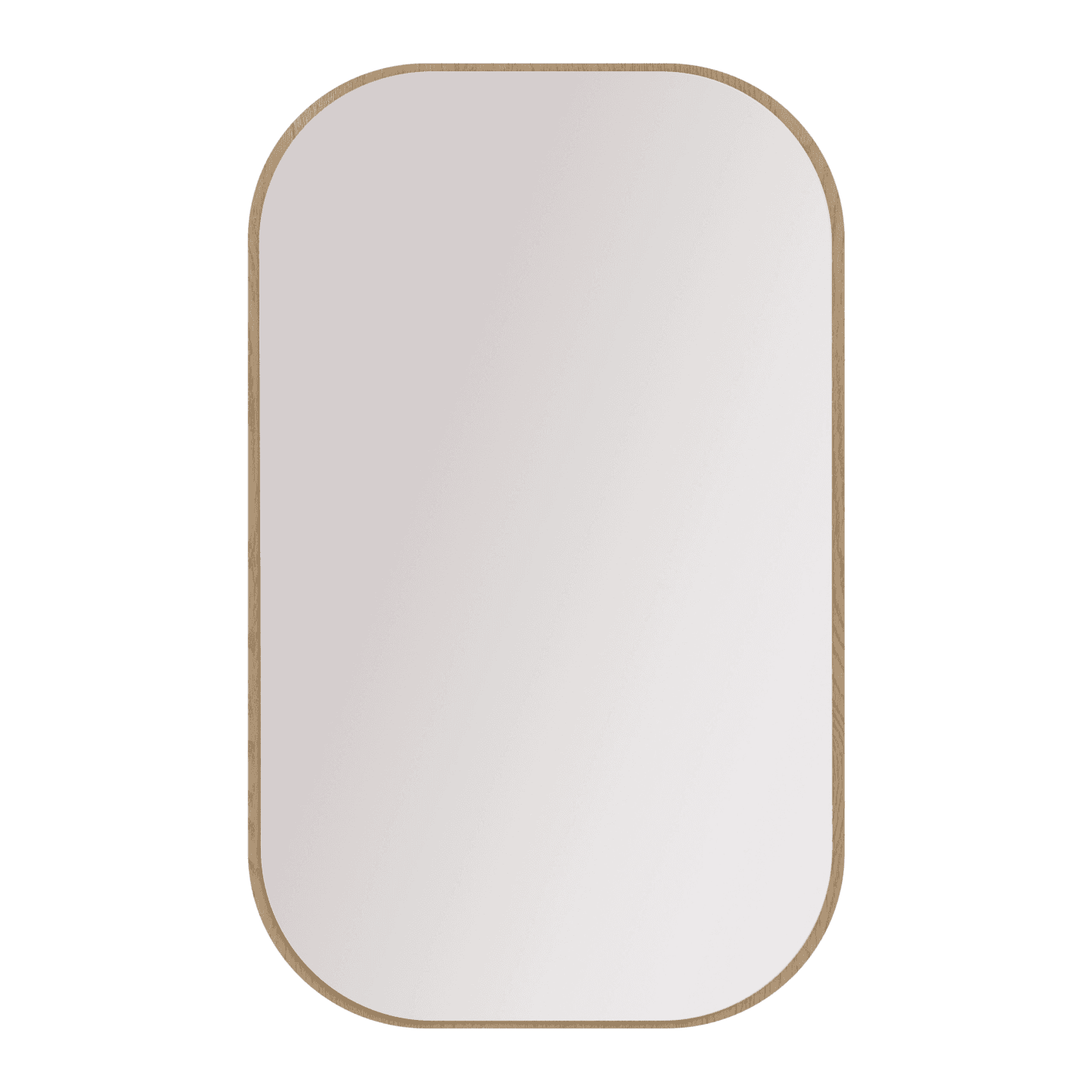 Owalne lustro Fiero 110 cm obrzeże Dąb cremona