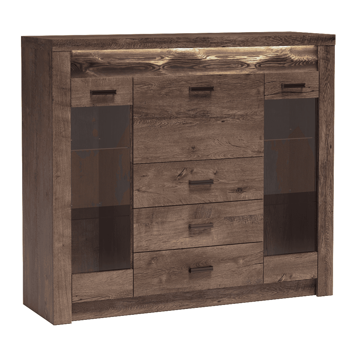 Witryna Monteri 137 cm Jesion Ciemny