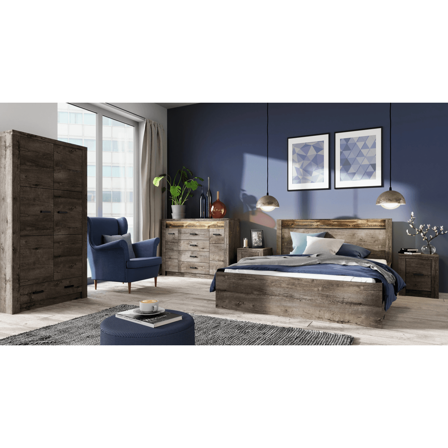 Lustro Monteri 120 cm Jesion Ciemny