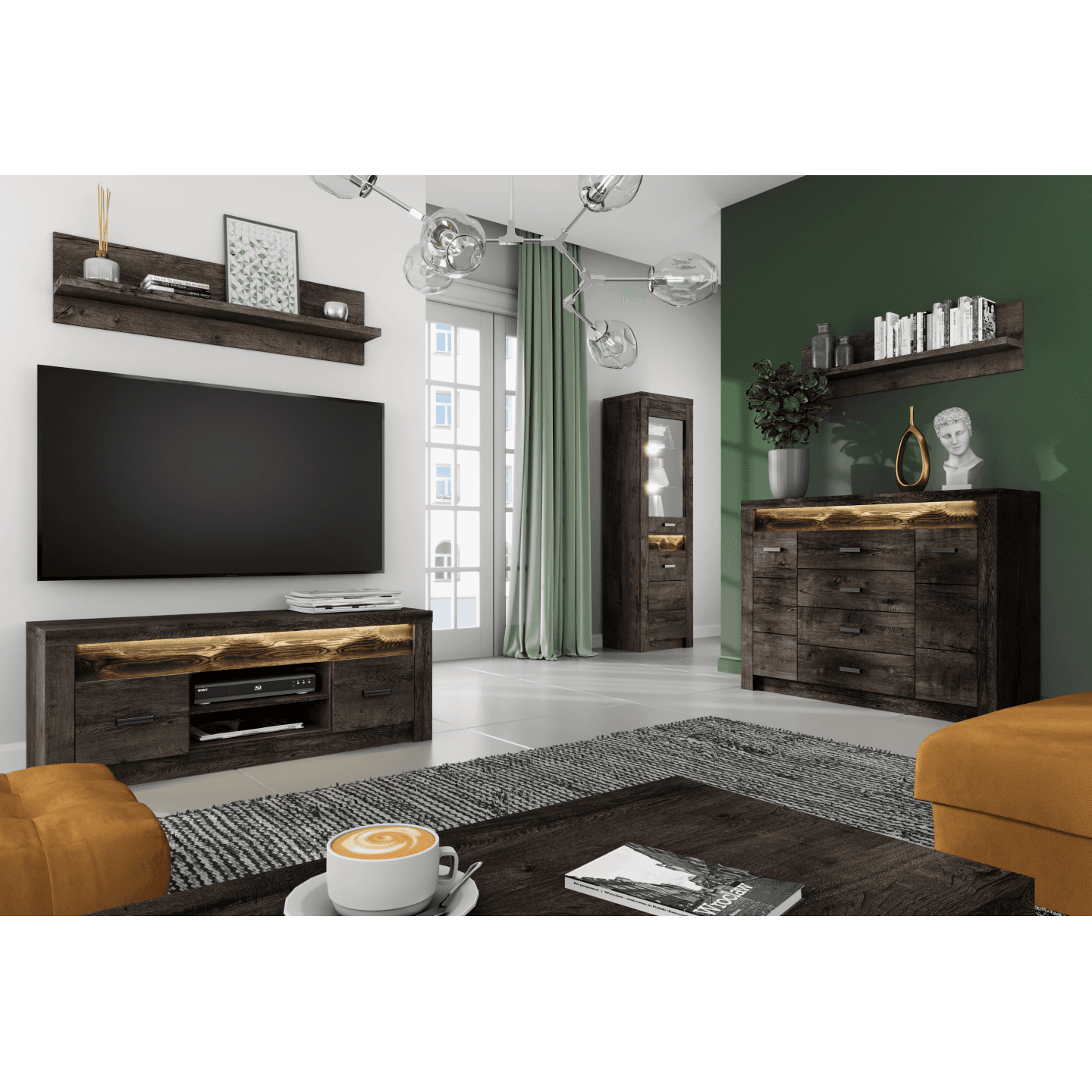 Biurko Monteri 120 cm Jesion Ciemny