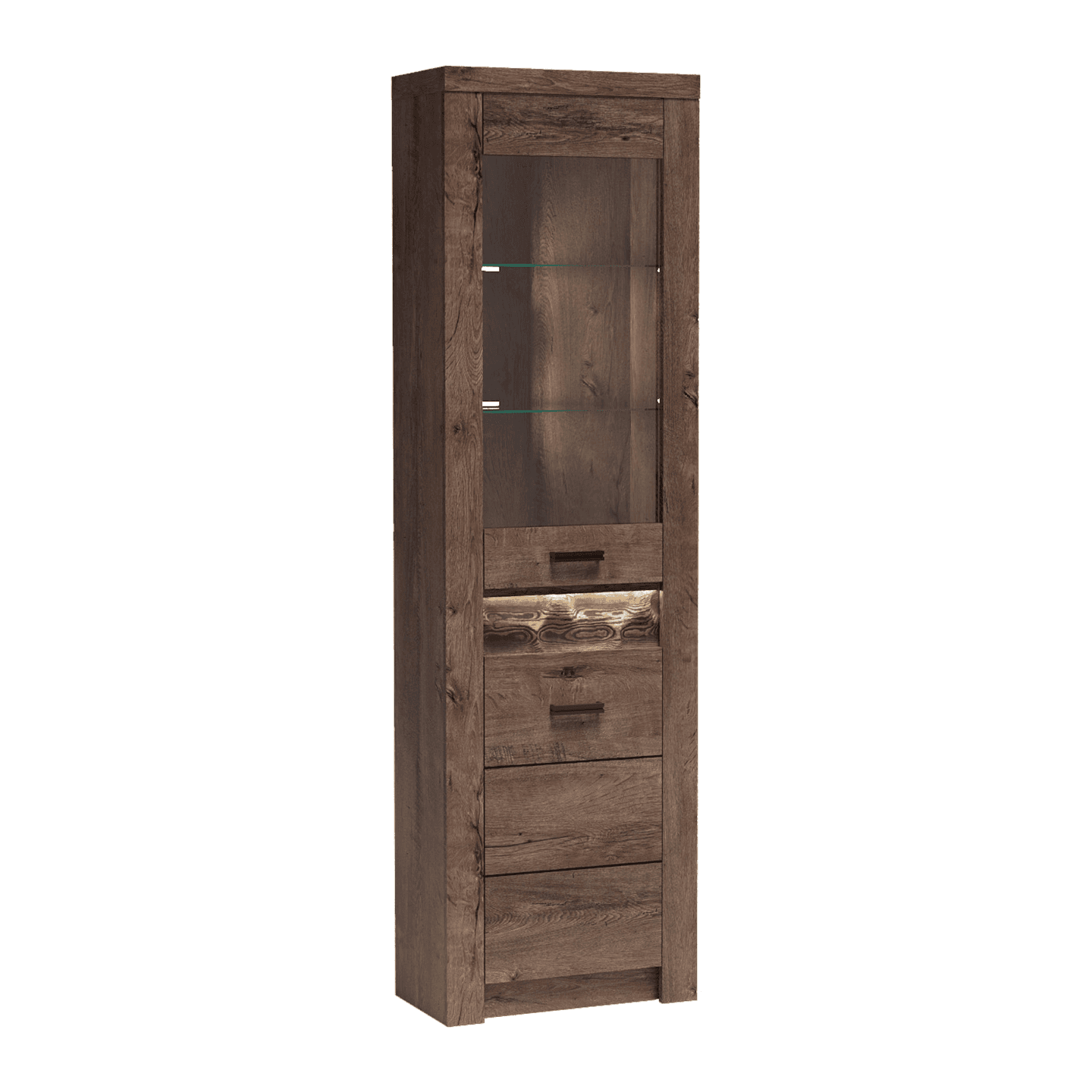 Witryna narożna Monteri 56 cm Jesion Ciemny