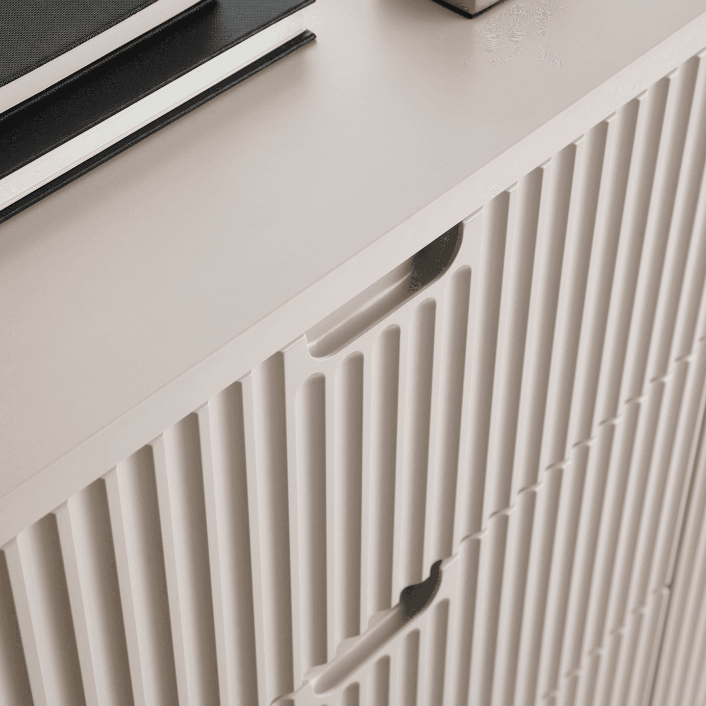 Komoda Nole 103 cm kaszmir + czarne nogi