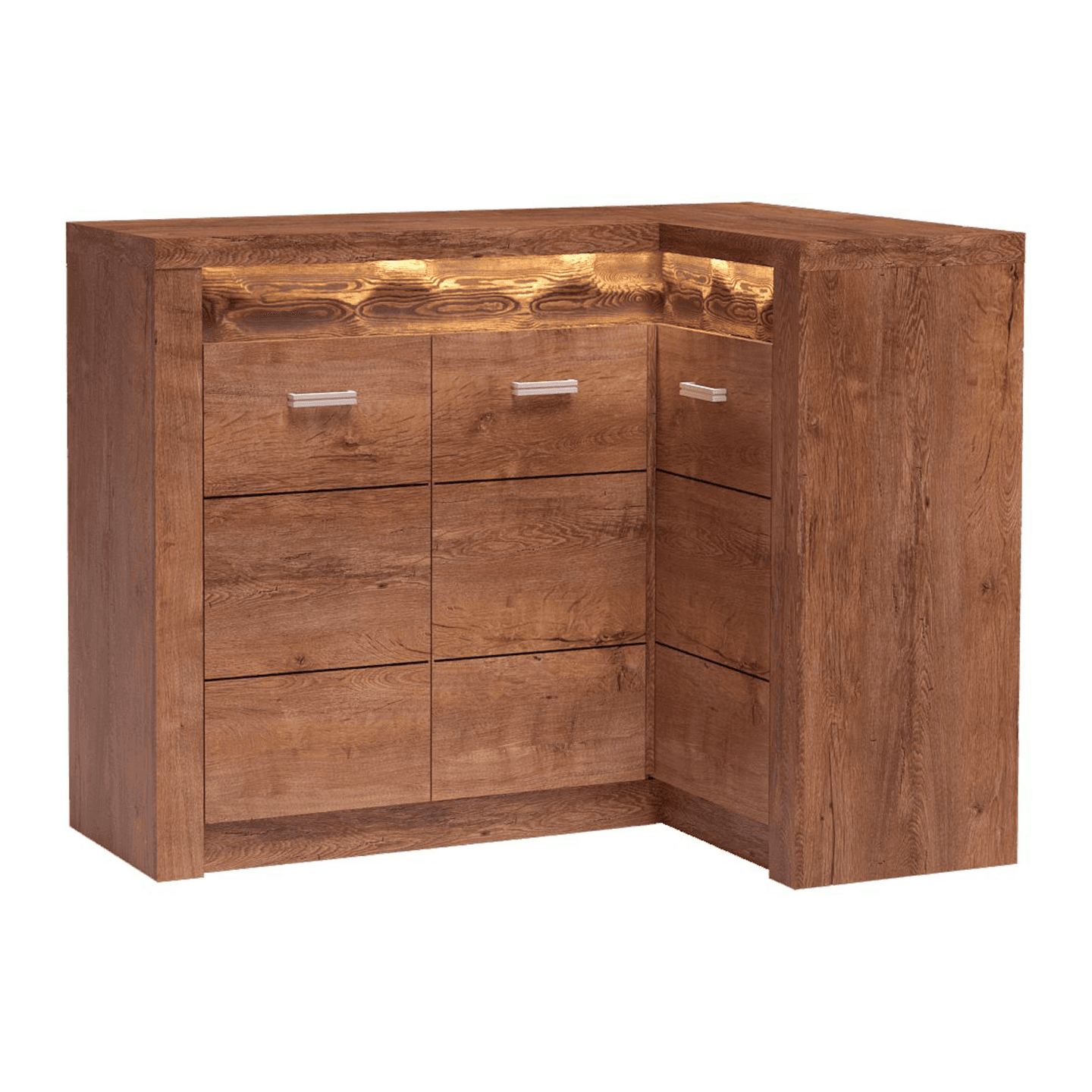 Komoda narożna Monteri 131 cm Jesion Jasny