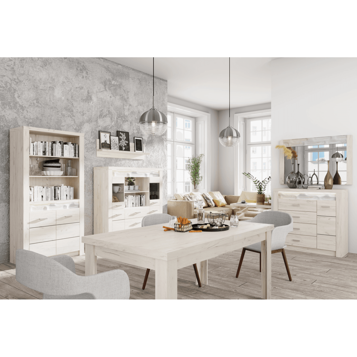 Komoda Monteri 137 cm Kraft Biały