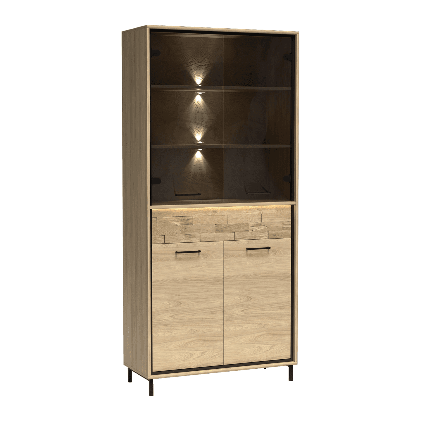 Witryna Savena 92 cm Dąb Hikora