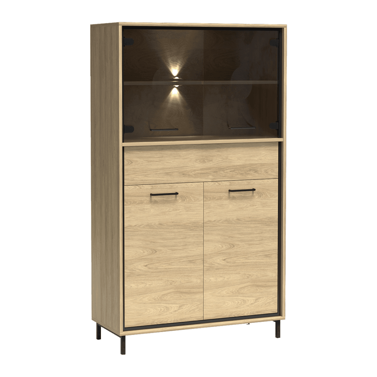 Witryna niska Savena 92 cm Dąb Hikora