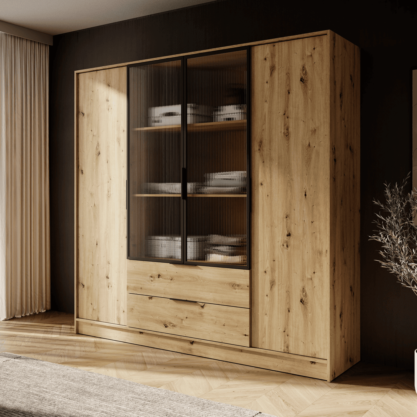 Szafa Melly 4DRM polki dab artisan - zdjęcie 2