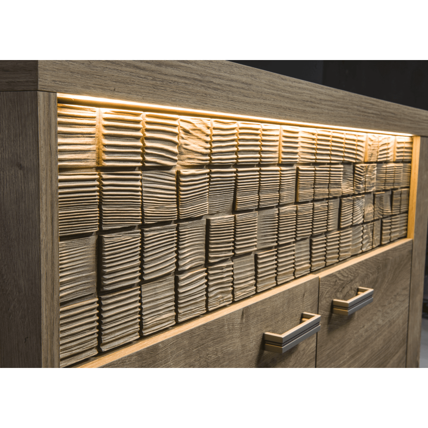 Komoda narożna Elvoro 132 cm Dąb Ribbeck