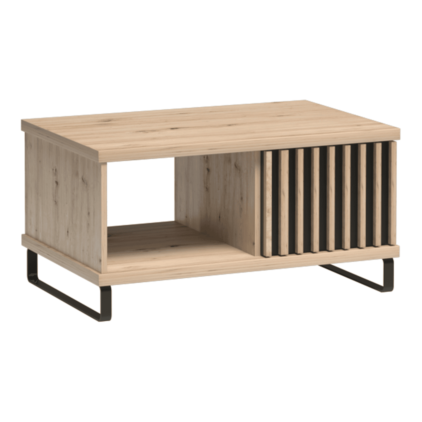 Stolik kawowy Norvian 90 cm Dąb Artisan + Czarny