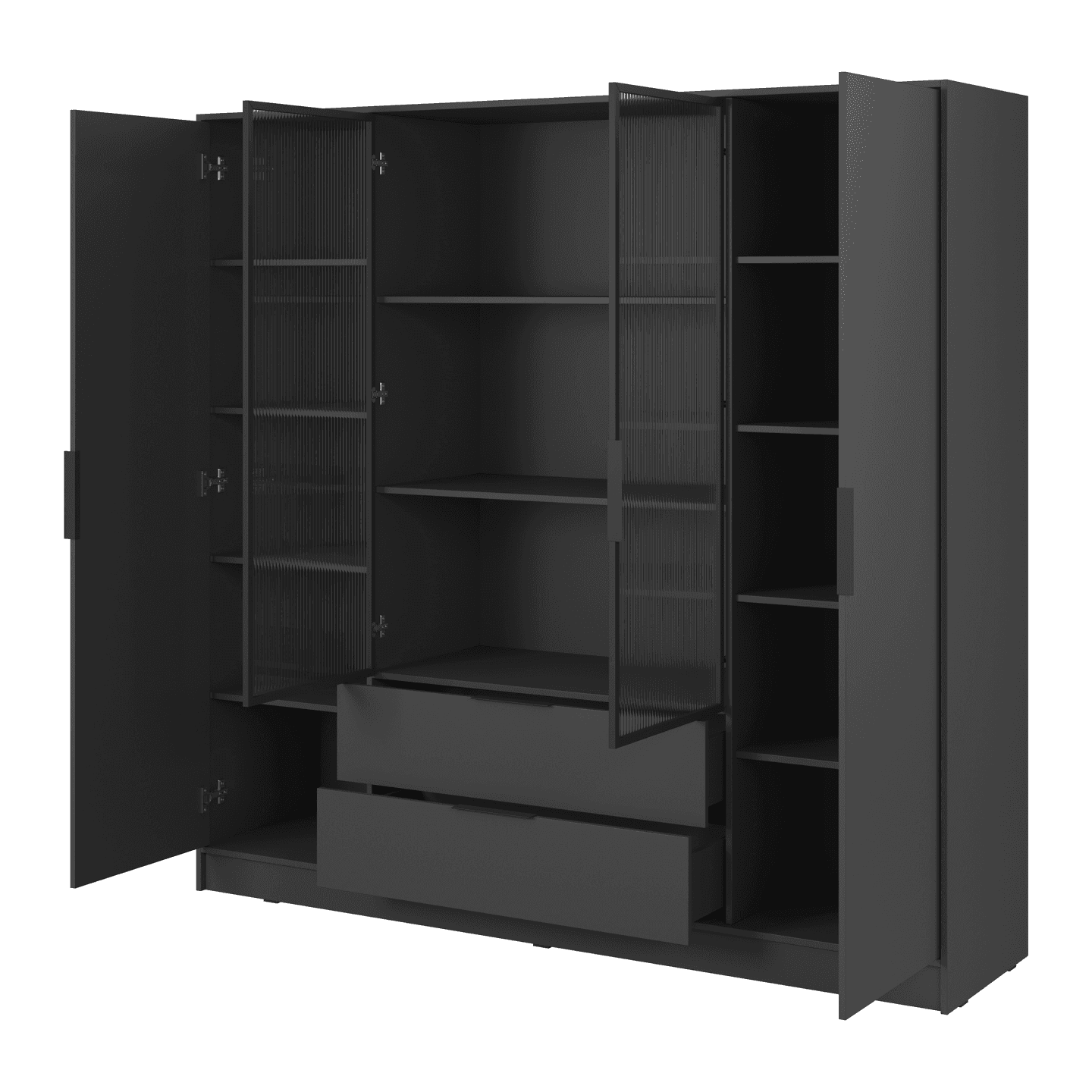 Szafa Melly 4DRM polki grafit