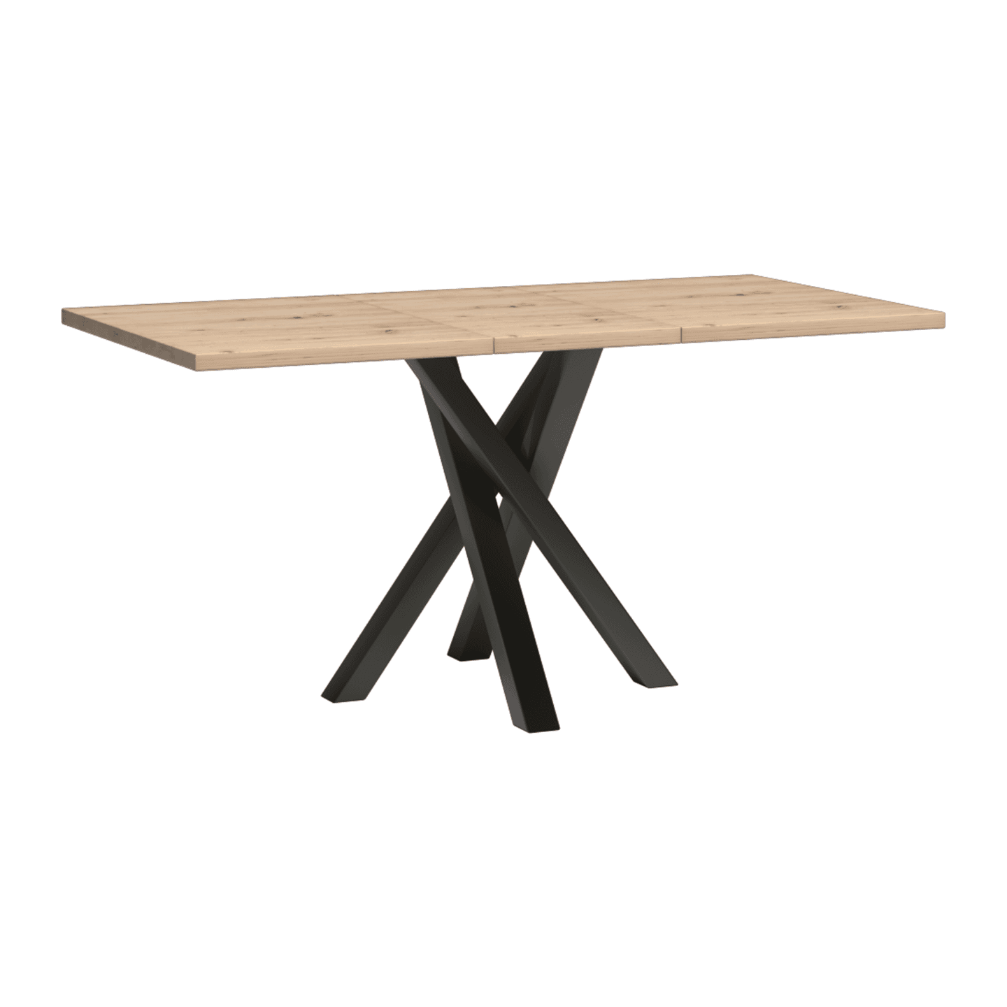Stół Norvian 120-160 cm Dąb Artisan + Czarny