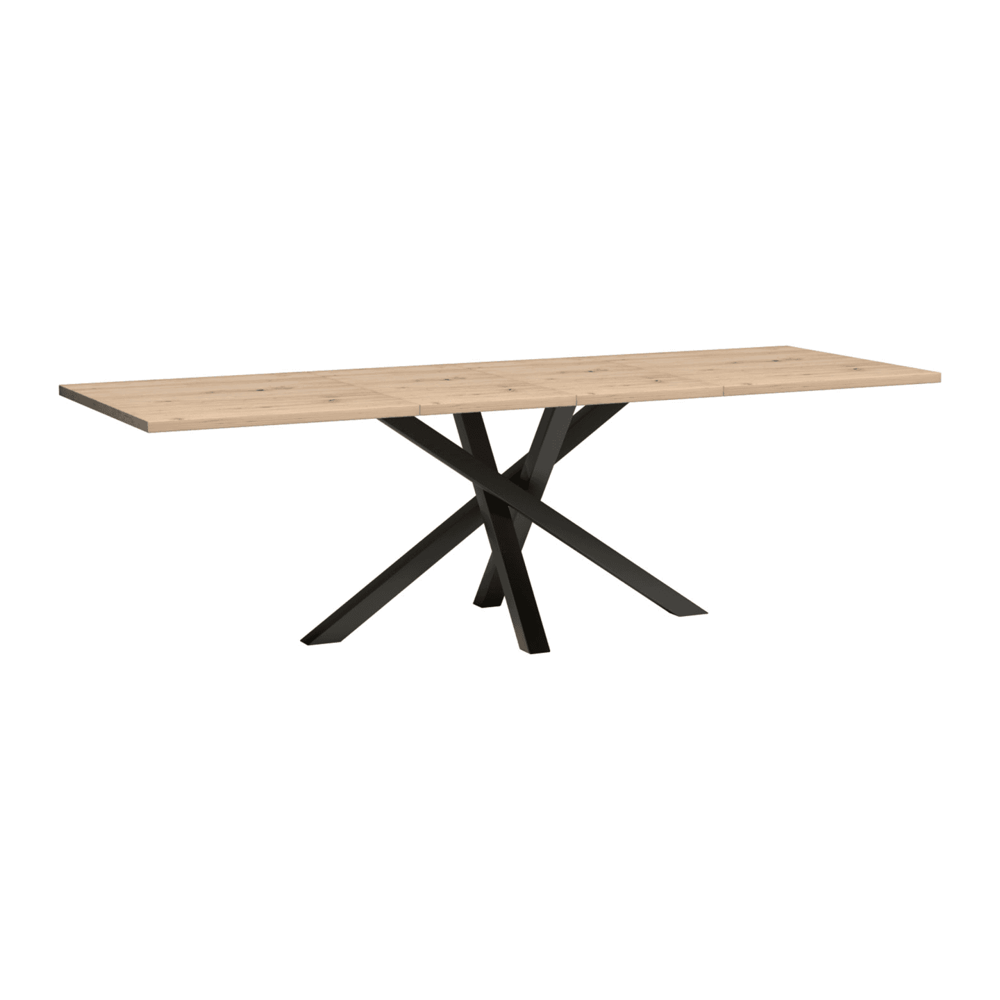 Stół duży Norvian 160-260 cm Dąb Artisan + Czarny