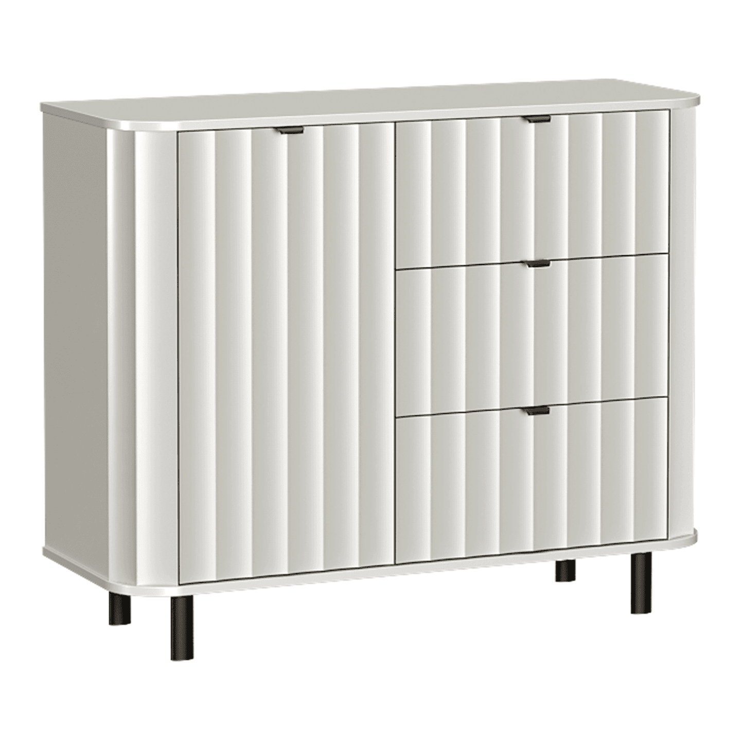 Komoda Belvero 111 cm Biel Alpejska