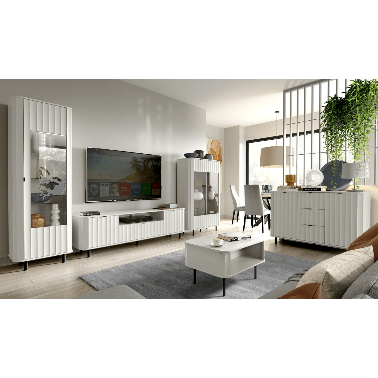 Stolik nocny Belvero 59 cm Biel Alpejska - zdjęcie 2