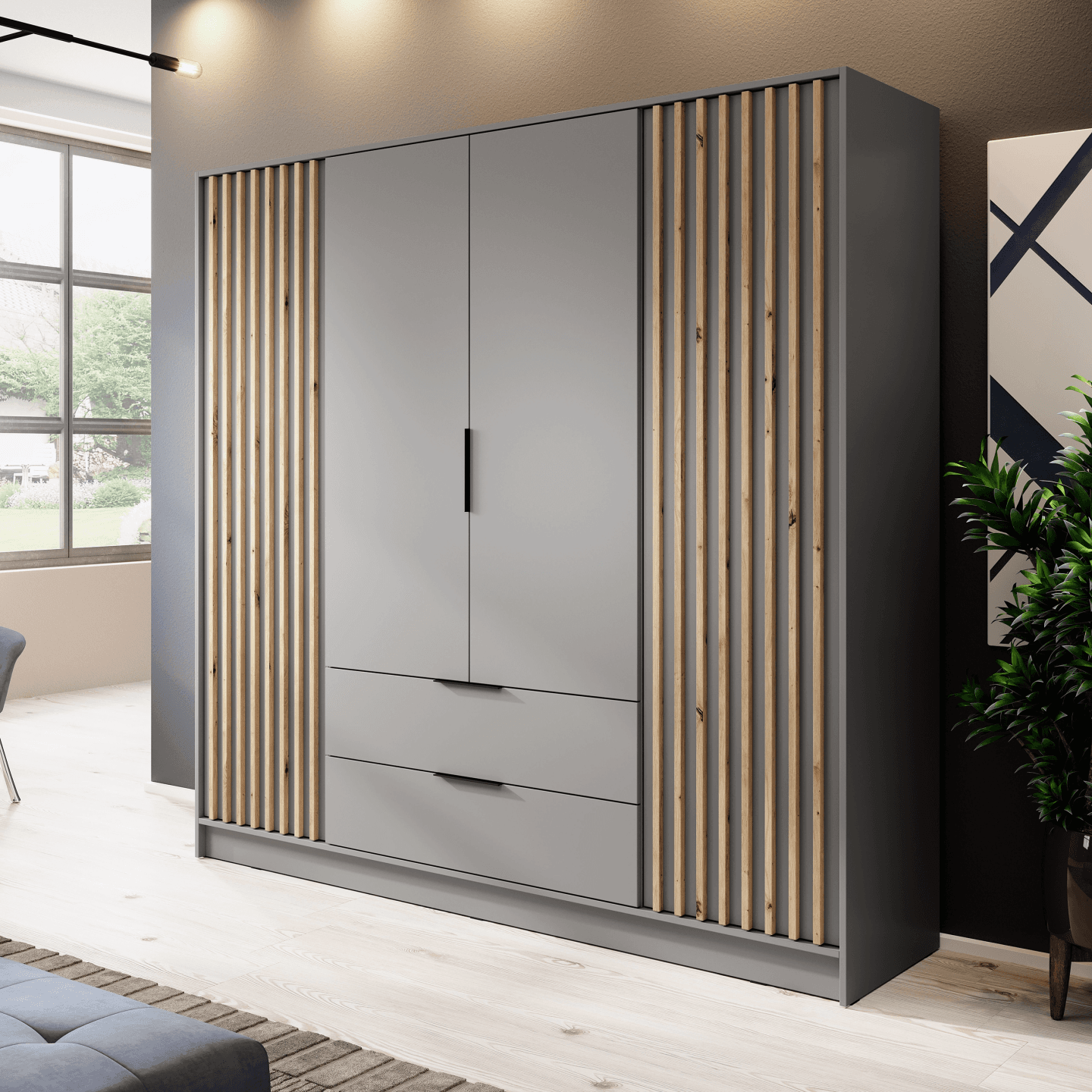 Szafa Bella 4D szary - zdjęcie 2