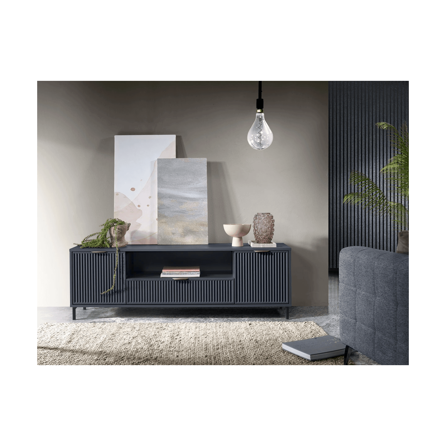 Szafka RTV Delvani 165 cm Indygo - zdjęcie 2