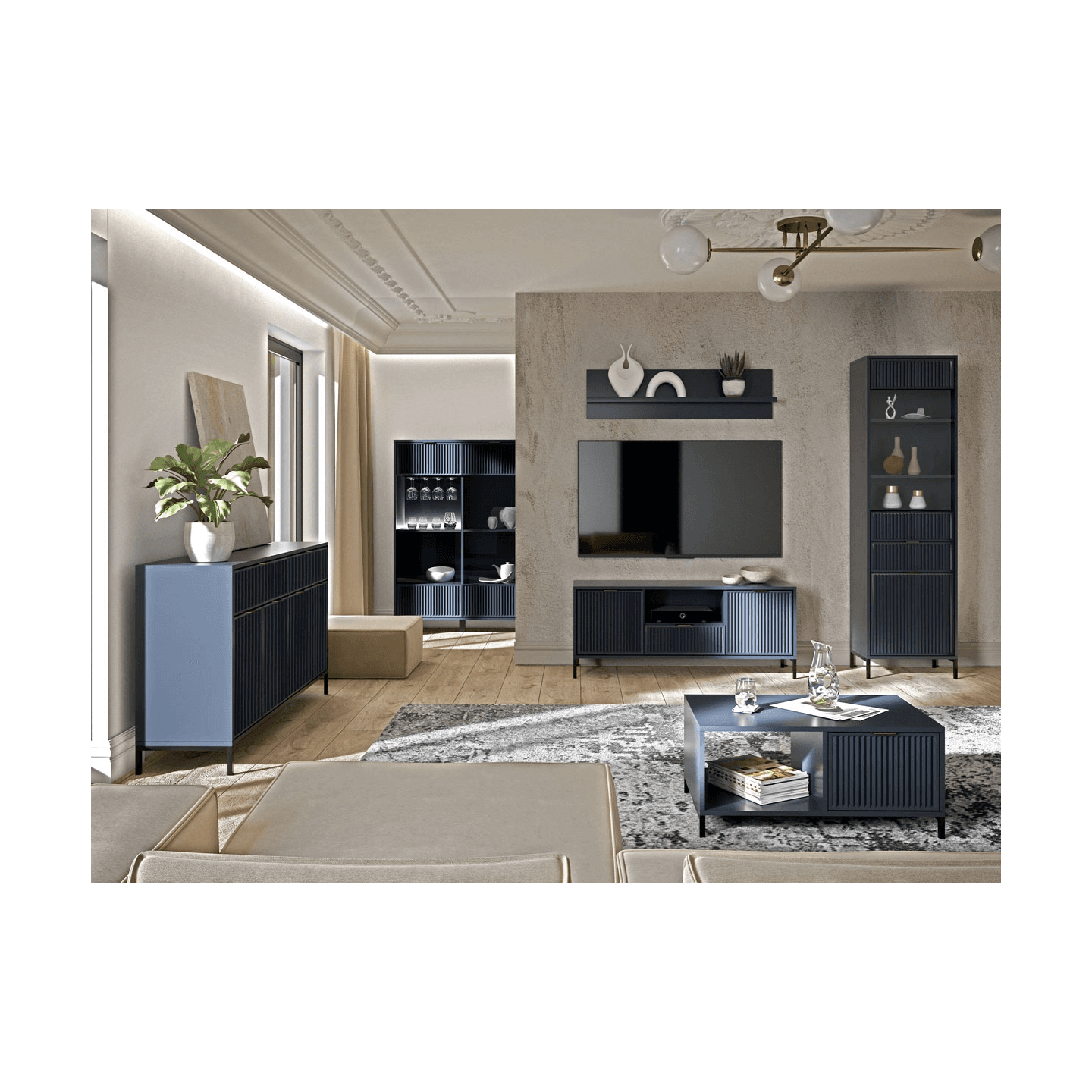 Toaletka Delvani 110 cm Indygo - zdjęcie 2