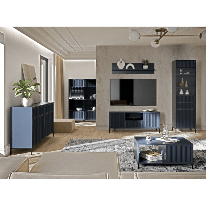 Biurko Delvani 120 cm Indygo - zdjęcie 2