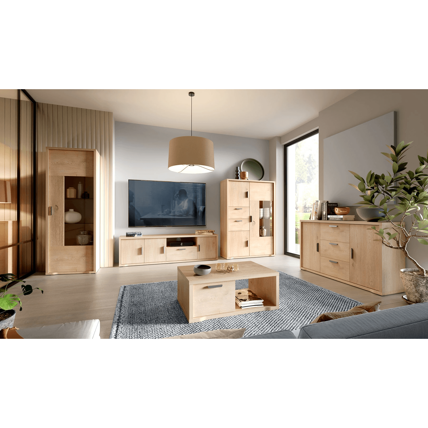 Szafka RTV Selmo 190 cm Dąb Cremona - zdjęcie 2