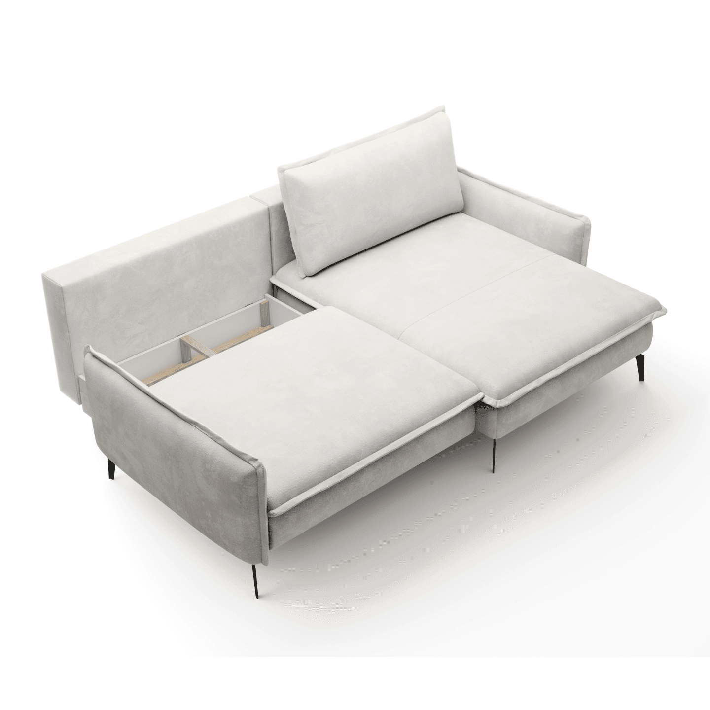 Narożnik Glossy Tkanina Cloud 3 Strona lewa