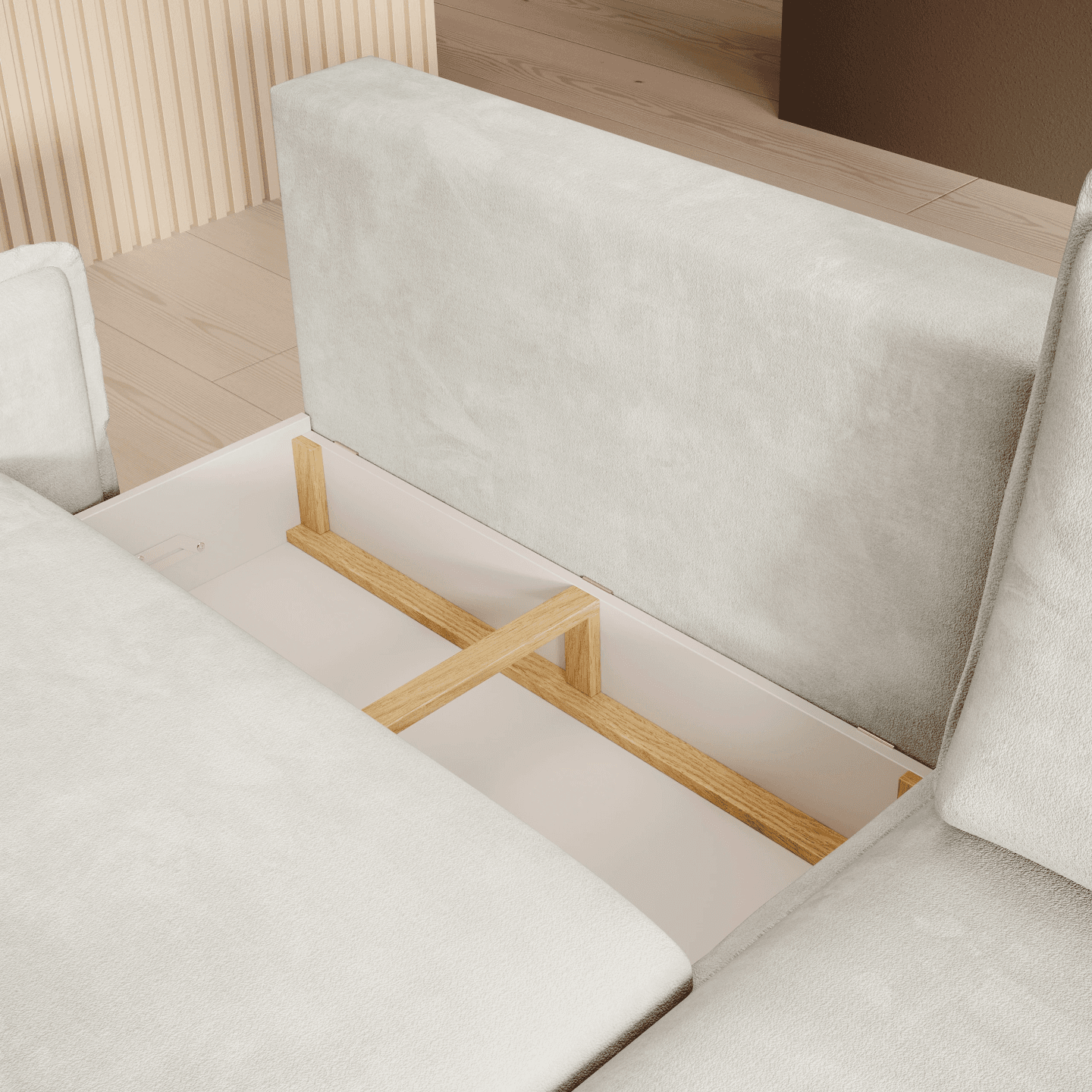 Narożnik Glossy Tkanina Cloud 3 Strona lewa