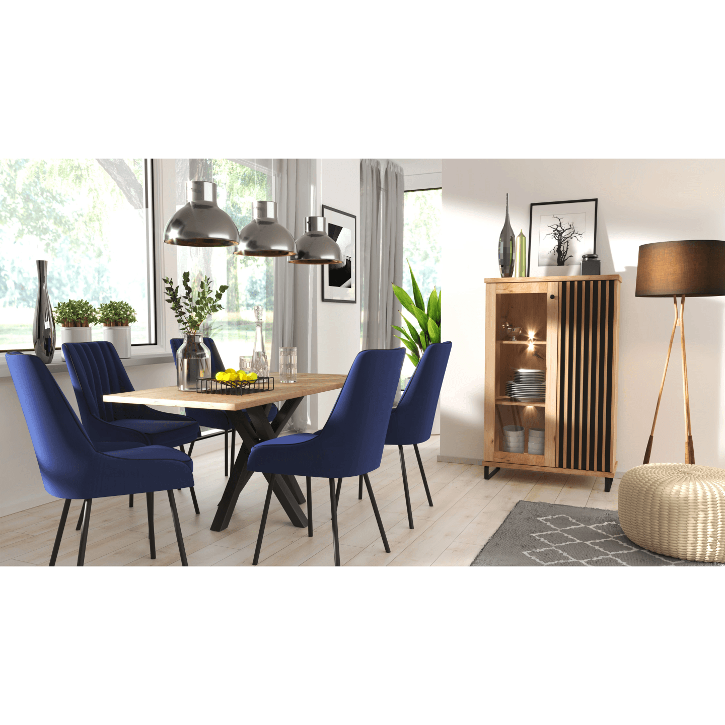 Toaletka Norvian 100 cm Dąb Artisan + Czarny