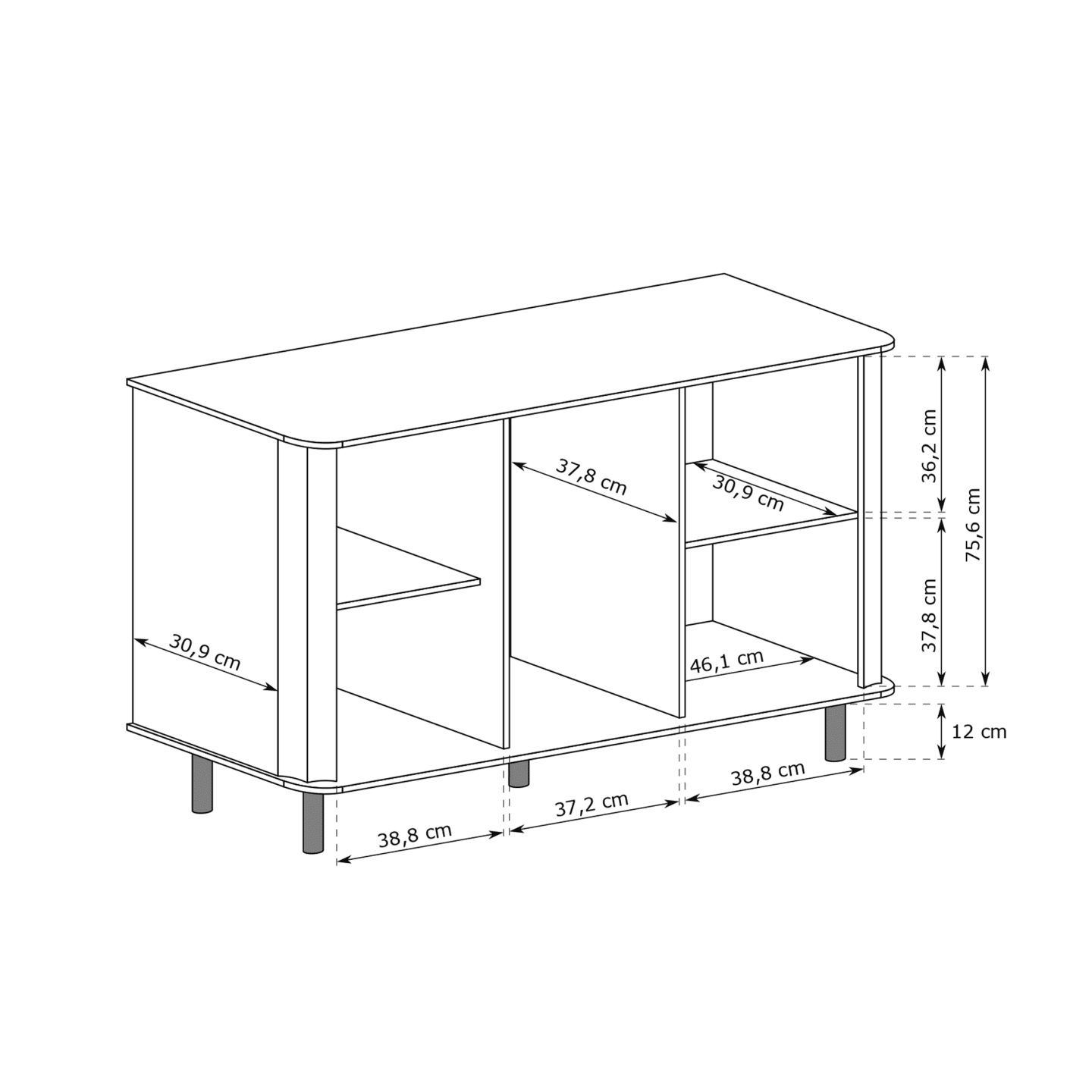 Komoda Belvero 137 cm Clay Gray