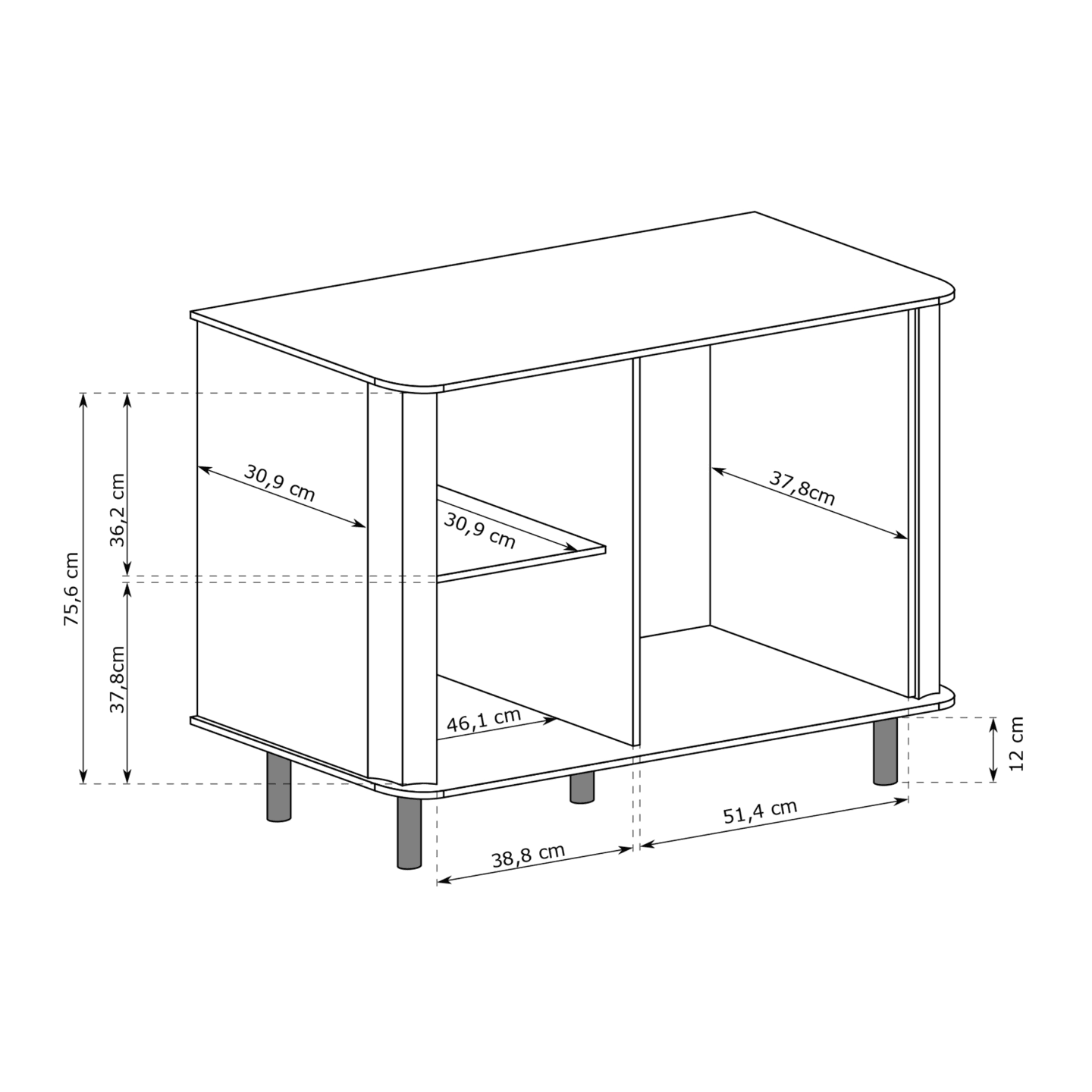 Komoda Belvero 111 cm Clay Gray