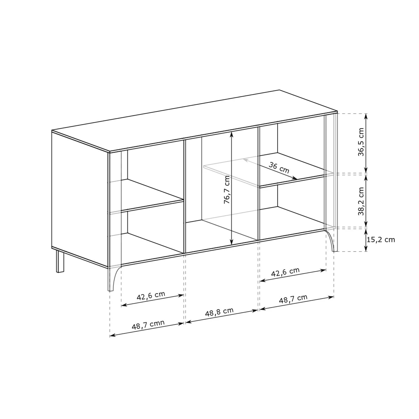 Komoda Solvian 153 cm Kaszmir