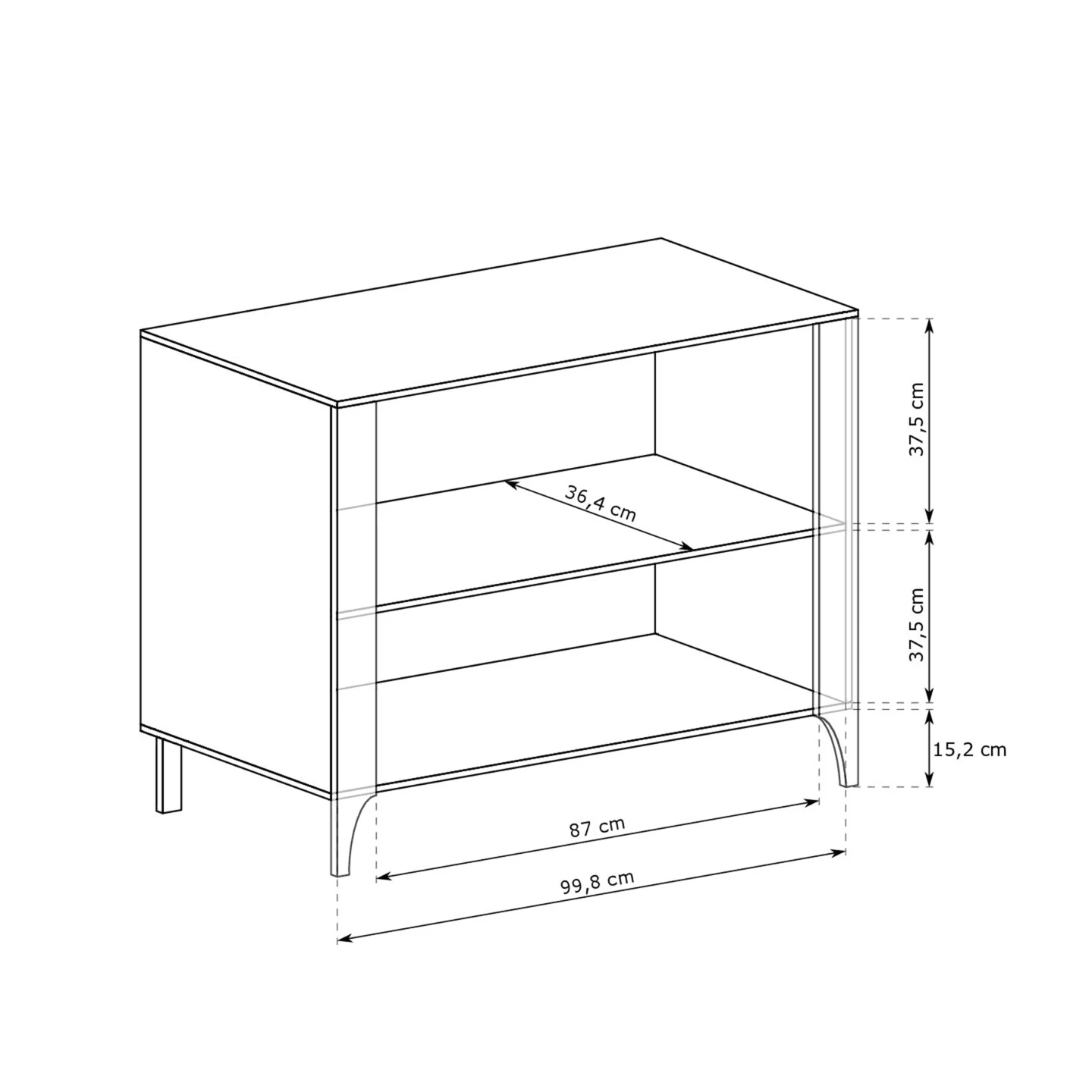 Komoda Solvian 103 cm Kaszmir
