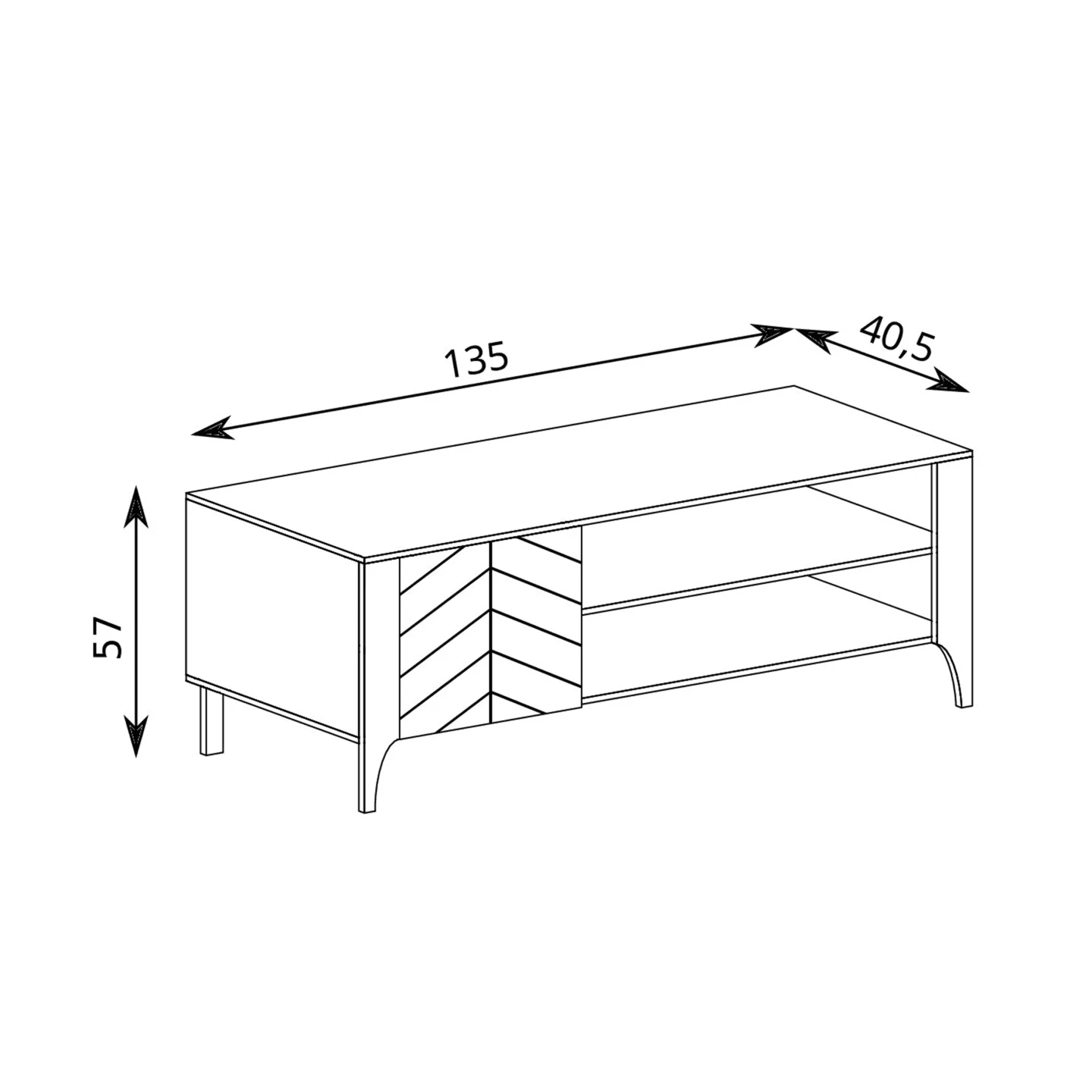 Szafka RTV Solvian 135 cm Kaszmir