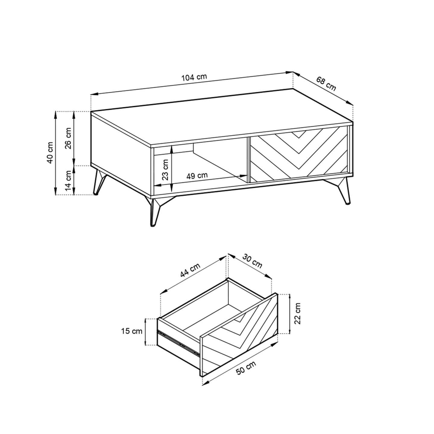 Stolik kawowy Astrid L104