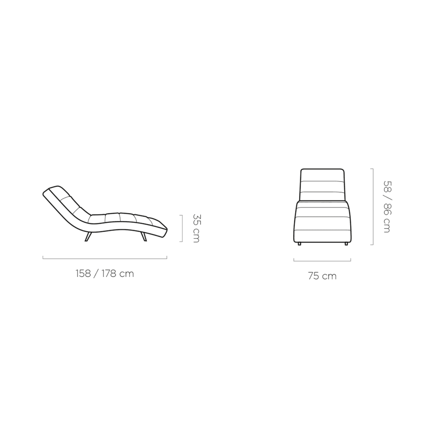 Szezlong elektryczny Kobe
