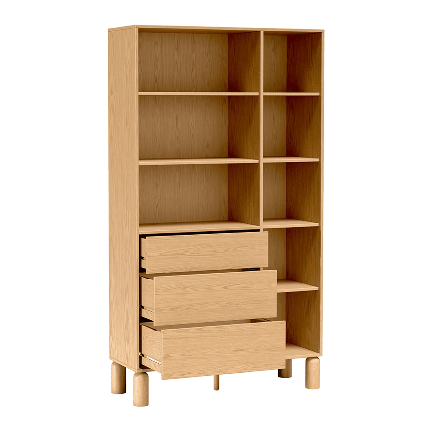 Regał Orvico 110 cm dąb bookmatch