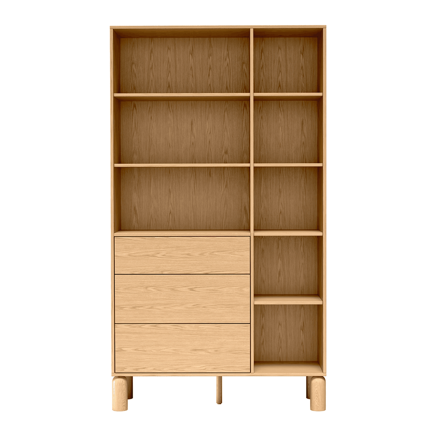 Regał Orvico 110 cm dąb bookmatch