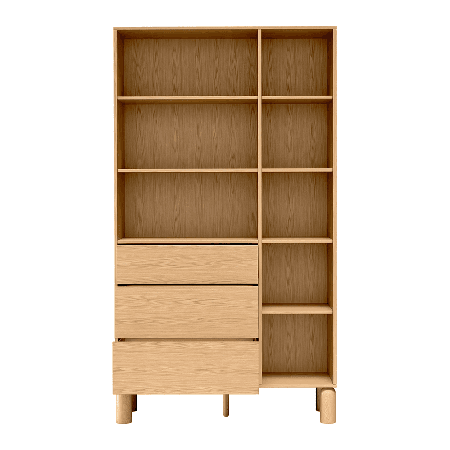 Regał Orvico 110 cm dąb bookmatch
