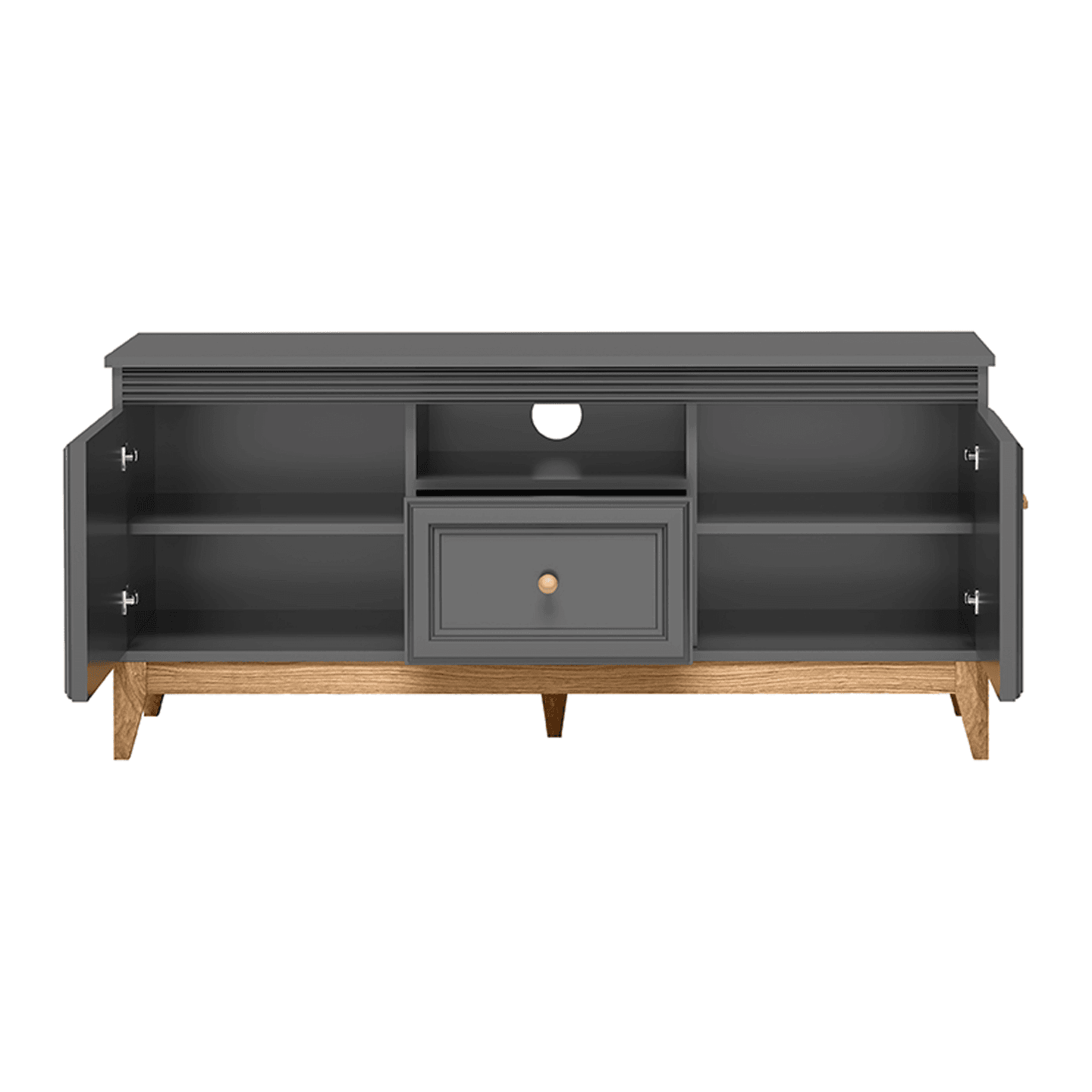 Szafka RTV Harton 135 cm szary diamentowy